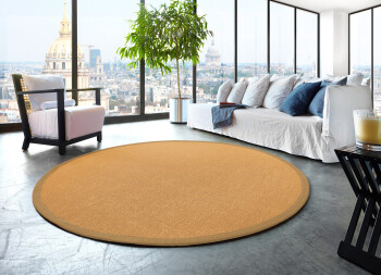 Sisal Premium Teppich ASTRA Manaus cognac/beige Rund 200cm