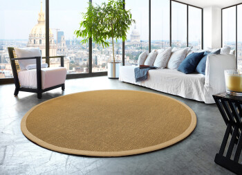 Sisal Premium Teppich ASTRA Manaus hanf/sahara Rund 350cm