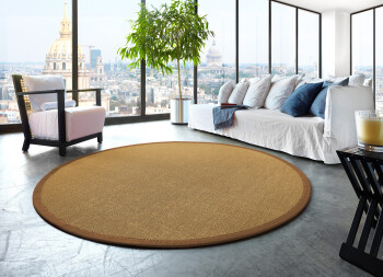 Sisal Premium Teppich ASTRA Manaus hanf/havanna Rund 200cm