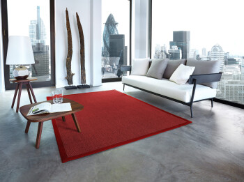 Sisal Premium Teppich ASTRA Manaus rubin/mohnrot 65x140cm