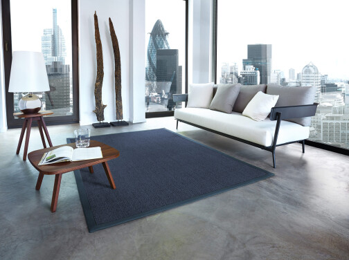 Sisal Premium Teppich ASTRA Manaus royalgrau/pazifik 65x140cm