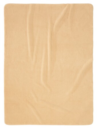 Biederlack Plaid / Decke 150 x 200cm Wool Feel Camel