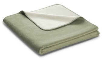 Biederlack Plaid / Decke 150 x 200cm jadegrün-natur