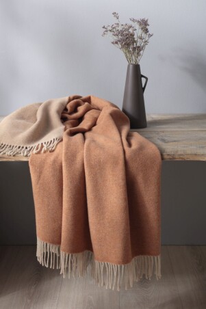 Plaid / Decke Plaid henna-sand 130 x 170cm