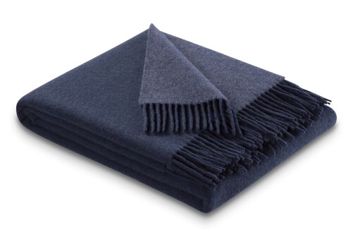 Plaid / Decke Plaid navy-denim 150 x 200cm