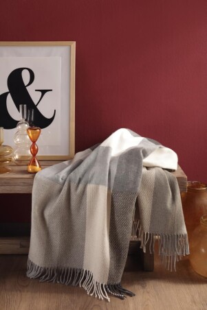 Plaid / Decke Plaid Desire grey 130 x 170cm