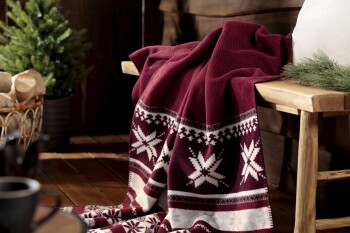 Plaid / Decke Wohndecke Nordic Knit 150 x 200cm