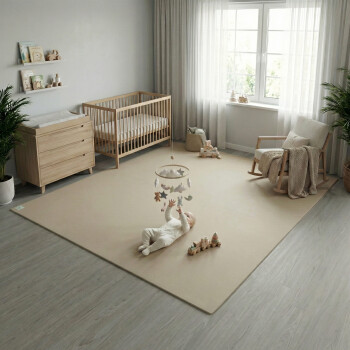 Sanosoft® Krabbelmatte Made in Germany & Öko-Tex - 160cm X 200cm Sand / Beige