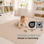 Sanosoft® Krabbelmatte Made in Germany & Öko-Tex - 160cm X 200cm Sand / Beige