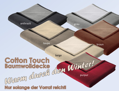 Aktions - Baumwolldecke "Cotton Touch" *Sonderpreis*
