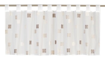 Bistrogardine Quadro 06 braun transparent 140x48cm