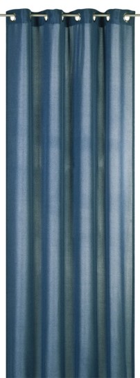 Ösenschal Lino 01 blau blickdicht 140x255cm