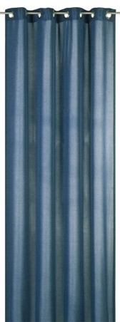 Ösenschal Lino 01 blau blickdicht 140x255cm
