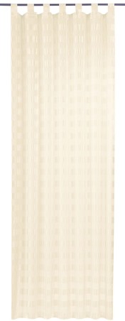 Schlaufenschal Karo-Voile 09 beige transparent 140x255cm