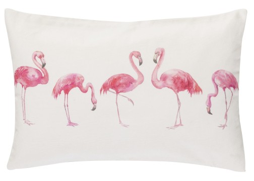Barbara Becker Kissenhülle Miami Flamingo offwhite-pink 50x35cm