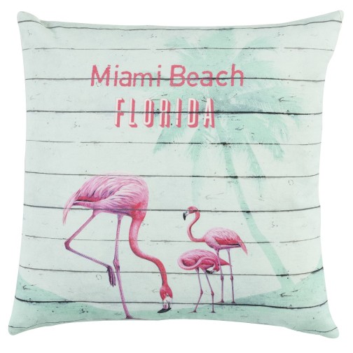 Barbara Becker Kissen (gefüllt) Miami Style türkis-pink 45x45cm