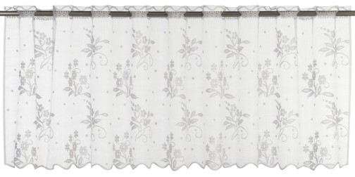 Bistrogardine Bouquet weiß transparent 160x45cm