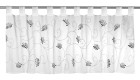 Bistrogardine Salon weiß-grau transparent 140x48cm