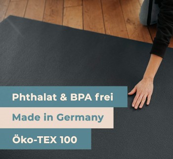Krabbelunterlage SanoSoft XXL "made in Germany" - Öko-Tex 100 240x1000cm Grau