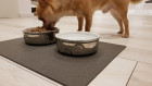 SanoZoo, die Napfunterlage XL! Öko-TEX - Made in Germany - Futtermatte für Hund & Katze, 70x120cm Grau