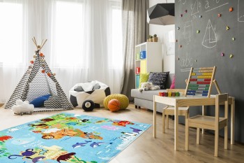 Obsession Teppich Torino Kids 233 Weltkarte 80x120cm