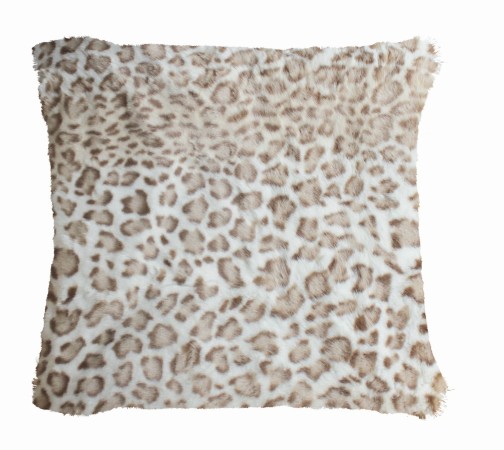 Ambiente Trendlife sibirischer Schneeleopard Felloptik Kissenhülle 50 x 50 cm