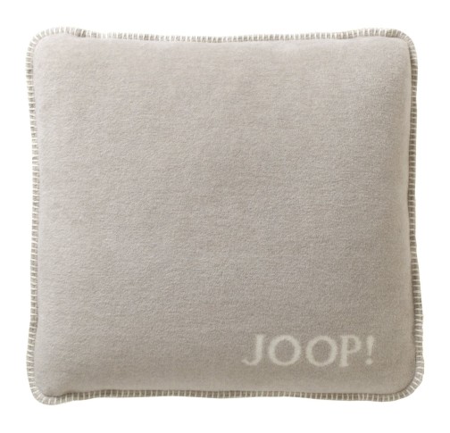 JOOP! Kissen mit Füllung  Uni-Doubleface Feder-Ecru 50 x 50 cm