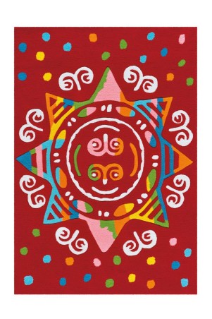 Arte Espina Teppich Spirit Glowy 3145 Rot Mandala 110cm x...