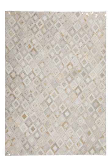 Teppich SchoenesWohnen24 Spark 110 Elfenbein / Gold