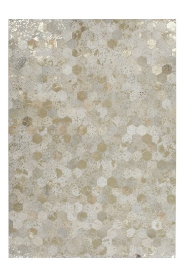 Teppich SchoenesWohnen24 Spark 210 Elfenbein / Gold