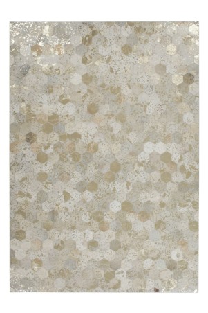 Teppich SchoenesWohnen24 Spark 210 Elfenbein / Gold