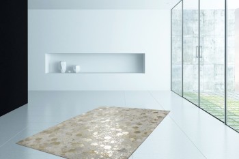 Teppich SchoenesWohnen24 Spark 210 Elfenbein / Gold