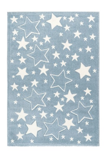 Teppich SchoenesWohnen24 Australia - Tamworth Blau 80cm x 150cm