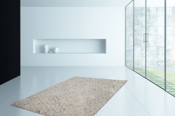 Teppich SchoenesWohnen24 Spark 110 Elfenbein / Chrom 80cm...