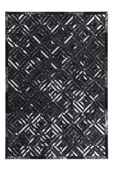 Teppich SchoenesWohnen24 Spark 410 Schwarz / Silber 80cm x 150cm