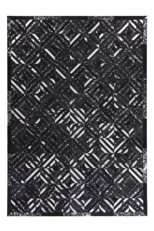 Teppich SchoenesWohnen24 Spark 410 Schwarz / Silber 80cm...