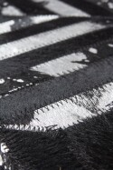 Teppich SchoenesWohnen24 Spark 410 Schwarz / Silber 80cm x 150cm