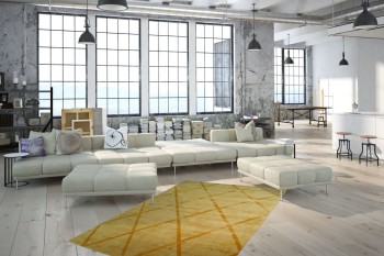 Teppich SchoenesWohnen24 Luxury 210 Gelb 200cm x 290cm