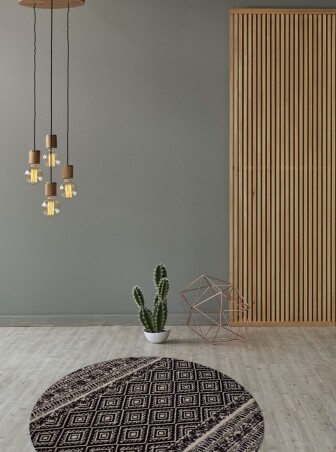 Teppich SchoenesWohnen24 Sunny 110 Schwarz 80cm x 150cm