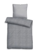 biberna Melange-Feinjersey Bettwäsche MELANGE UNI/STREIFEN