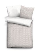 biberna Mako-Satin Bettwäsche "GRAFIK - MIX & MATCH" TAUPE BEZUG 155x220 cm
