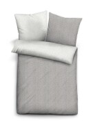biberna Melange-Flanell Bettwäsche "MELANGE UNI" STURMGRAU 135x200 cm