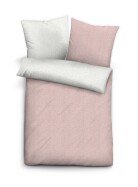 biberna Melange-Flanell Bettwäsche "MELANGE UNI" ROSE 40x80 cm
