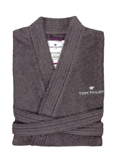 Tom Tailor Bademantel "KIMONO" DARK GREY cm