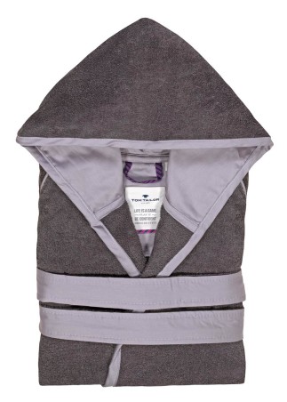 Tom Tailor Baumwoll Bademantel "FEEL GOOD" DARK...