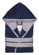 Tom Tailor Baumwoll Bademantel "FEEL GOOD" NAVY cm
