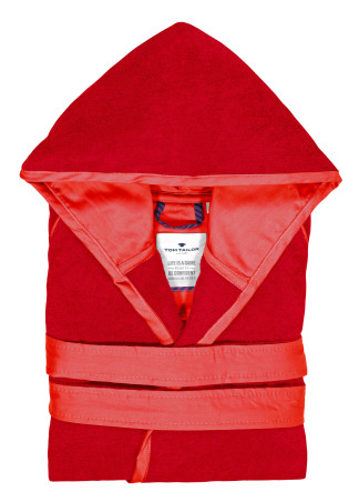 Tom Tailor Baumwoll Bademantel FEEL GOOD RED XLcm