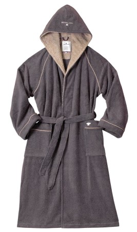 Tom Tailor Baumwoll Bademantel "WELLNESS" DARK...