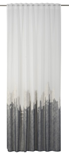 Elbersdrucke Fertigdeko mit Schlaufenband Canyon 01 blau-grau halbtransparent 140x255cm