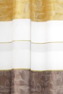 Elbersdrucke Schlaufenbandschal Dacapo-Stripe 06 braun-gelb halbtransparent 140x255cm